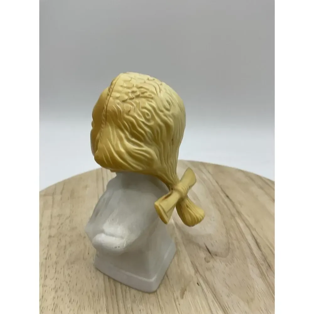 Vintage Avon Colonial Man‎ Bust Cologne Bottle White Gold Figurine Decor